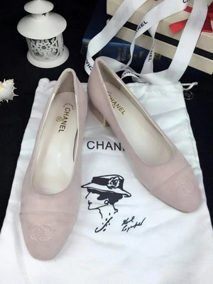 CHANEL Shallow mouth Block heel Shoes Women--053